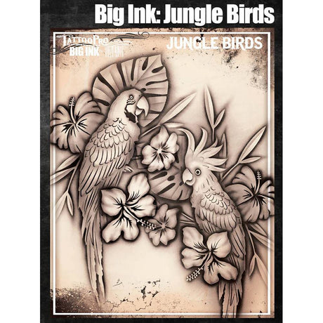 Tattoo Pro Jungle Birds Stencil - Big Ink 104