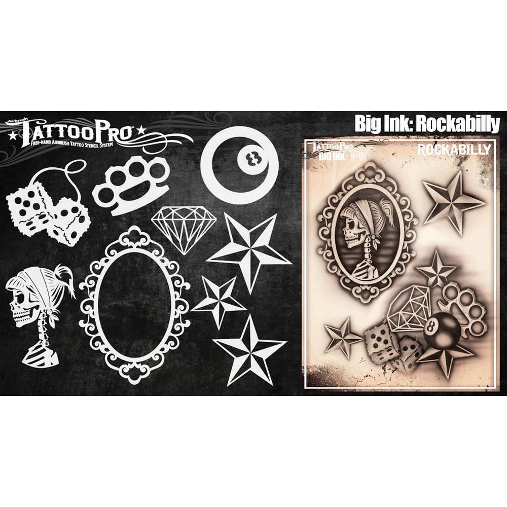 Tattoo Pro Rockability Stencil - Big Ink 105