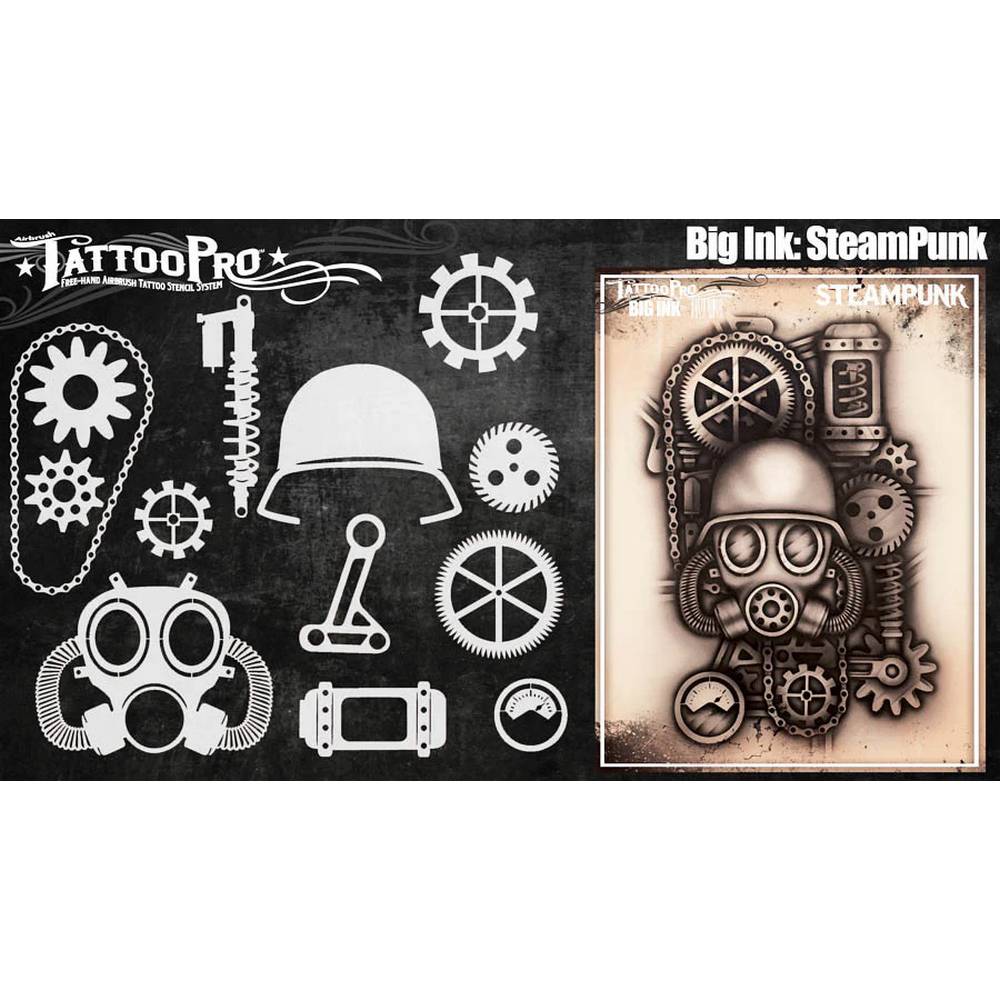 Tattoo Pro Steampunk Stencil - Big Ink 106