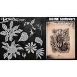 Tattoo Pro Fleurs Tournesols Pochoir Tatouage - Big Ink 107