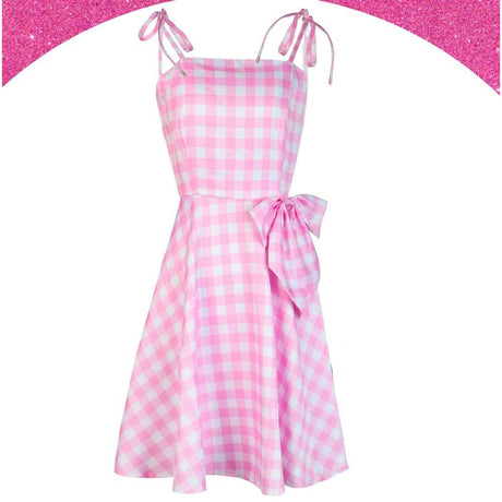 80's dress plaid sundress costume - adult