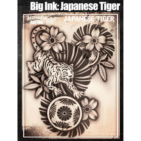 Tattoo Pro Japanese Tiger Stencil - Big Ink 102