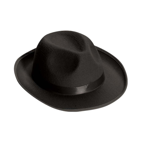 Black Fedora Hat - adult
