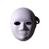 Blank full face Paper mache venetian mask - white