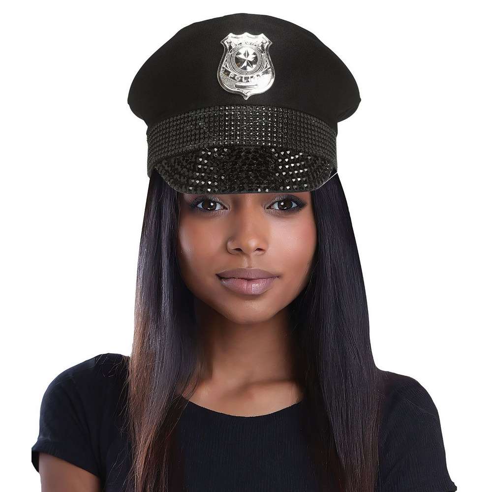 Bling Police Hat Adult