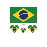 Tatouage Drapeau - Autocollant de tatouage temporaire pour le visage