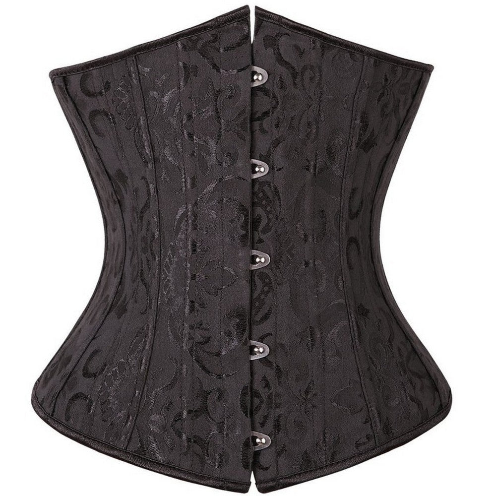 Strapless Underbust Floral Bustier - Black
