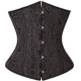 Strapless Underbust Floral Bustier - Black