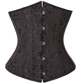 Strapless Underbust Floral Bustier - Black