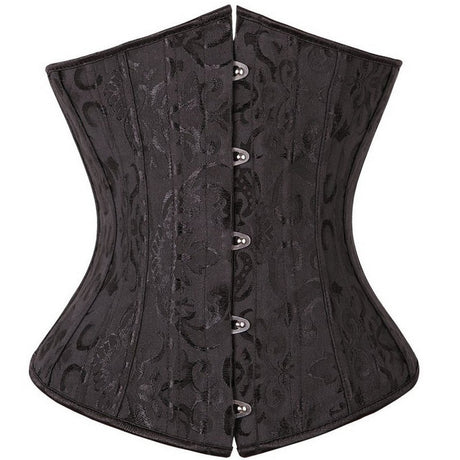 Strapless Underbust Floral Bustier - Black