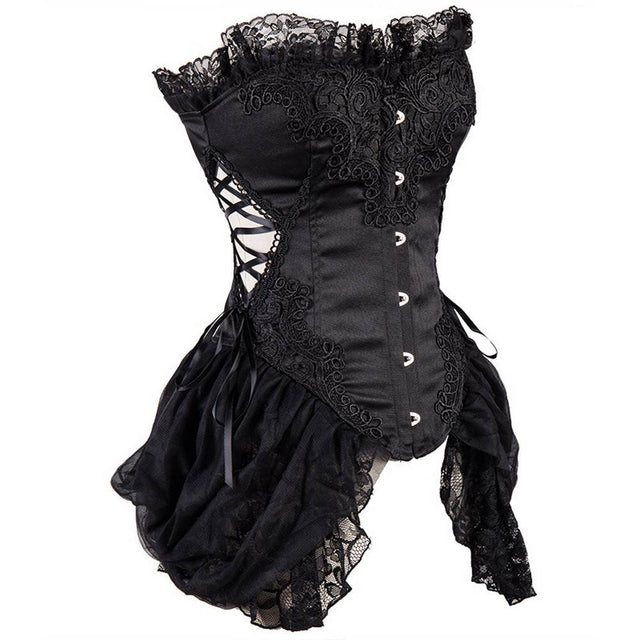Black Corset with Petticoat