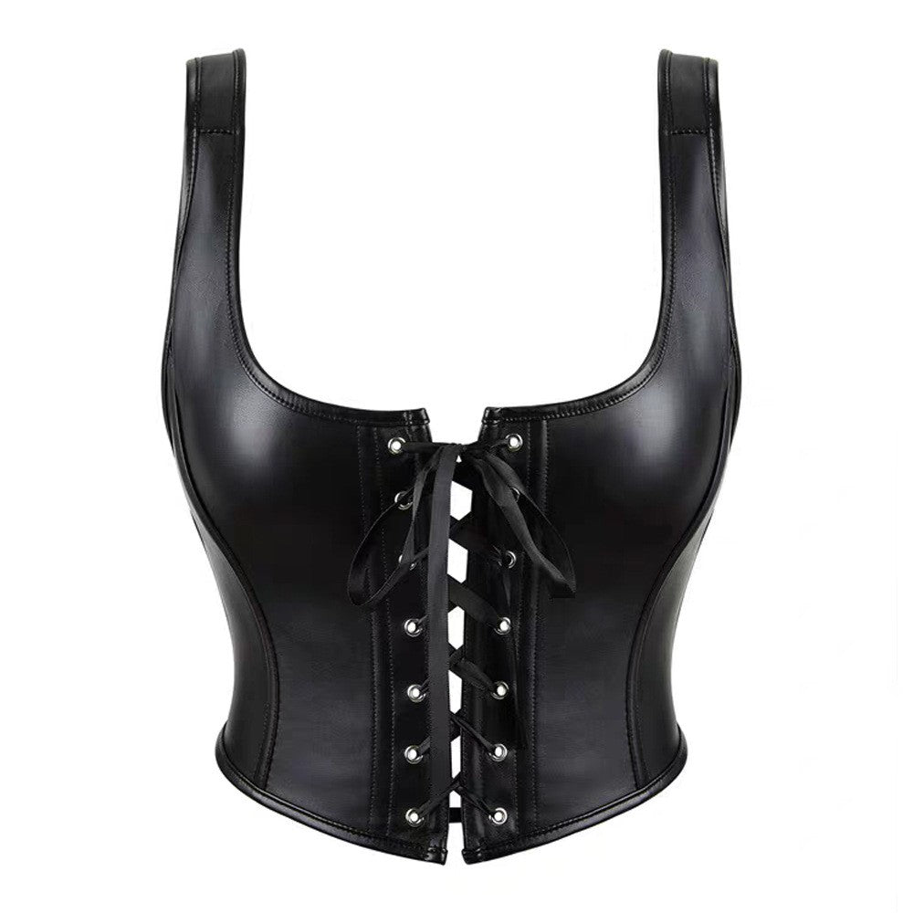 Women's Crop Black Corset