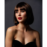 Cindy short blonde bob wig with bangs