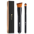 Ducare Black Smooth Makeup 2-Piece Face Brush Set