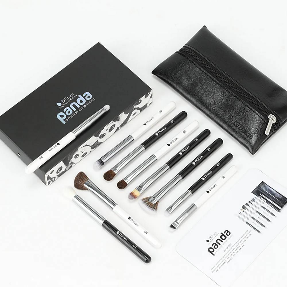 Ducare Panda 10 Eye Brushes Mini Travel Set