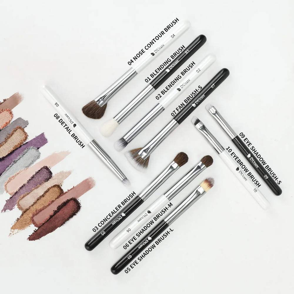 Ducare Panda 10 Eye Brushes Mini Travel Set