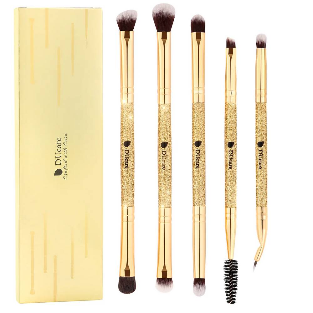 Ducare Gold 5Pcs Dual-Ended Eye Brush Set