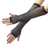Elegant Long Fishnet Gloves