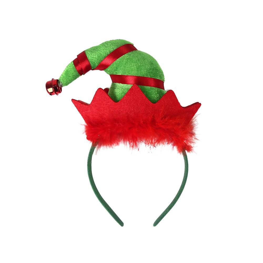 Christmas Elf hat headband - green and red