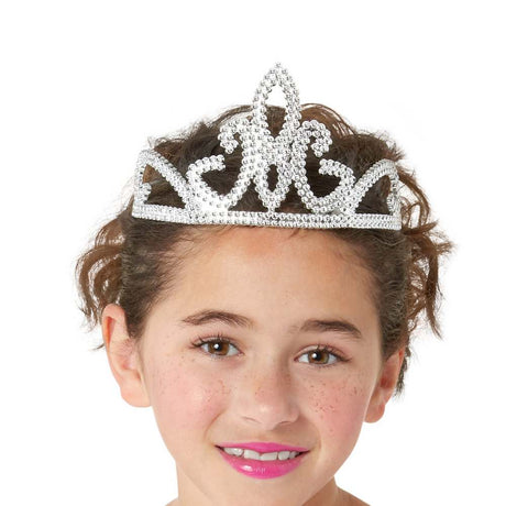 Plastic TIARA with Combs Silver, photo with child