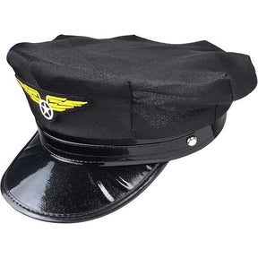 Adult Pilot Hat - Black