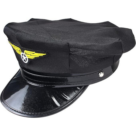 Adult Pilot Hat - Black