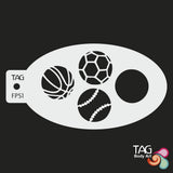 Pochoir de Ballons de Sports pour maquillage pour le visage