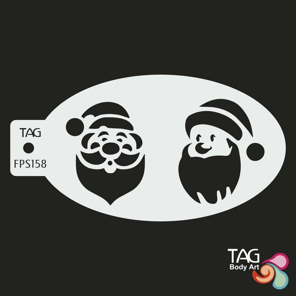 Tag Santas - Face Paint Stencil