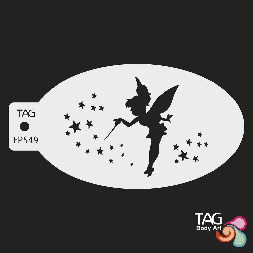 Tag Fairy Dust face paint stencil