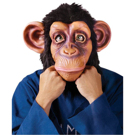 Comical chimp monkey mask - Ferocious Fangs chimp monkey mask - masque singe