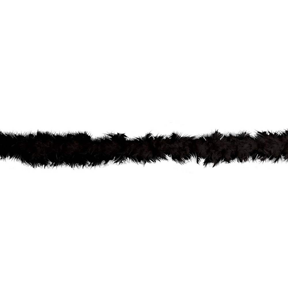 Fancy Feather Boa 6'- black,Burlesque, 20's, Bachelorette