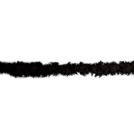 Fancy Feather Boa 6'- black,Burlesque, 20's, Bachelorette