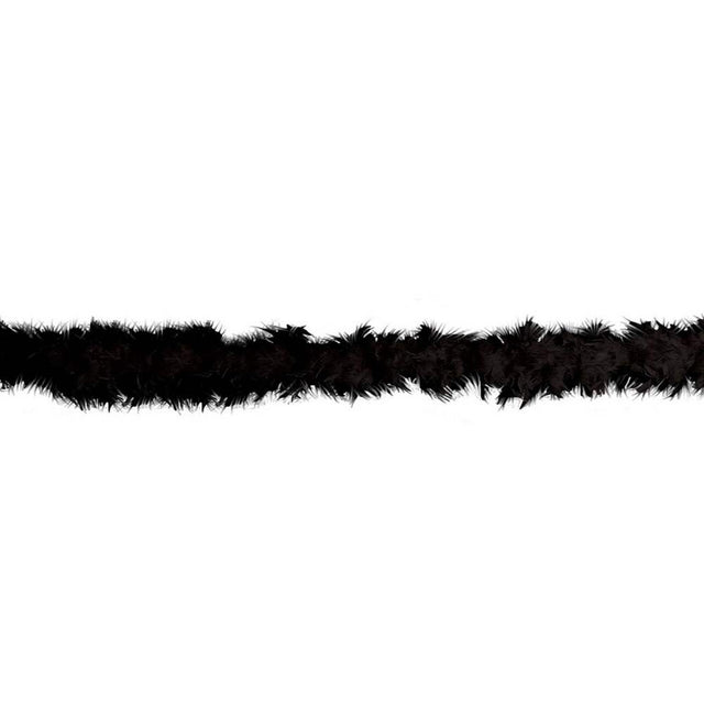 Fancy Feather Boa 6'- black,Burlesque, 20's, Bachelorette