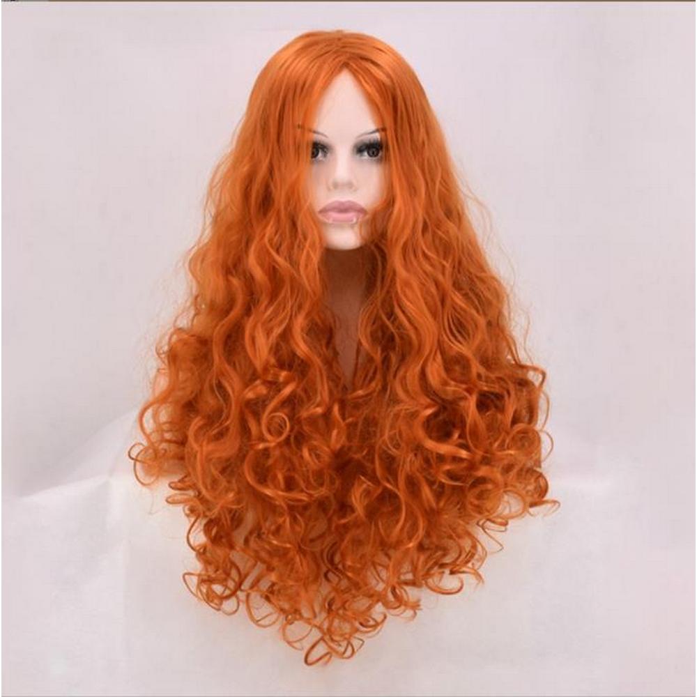 Perruque Rouge Bouclée Princesse Enflammée