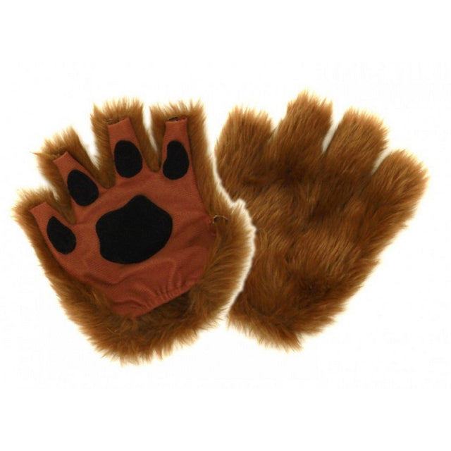 Fingerless Paws gloves brown_424012