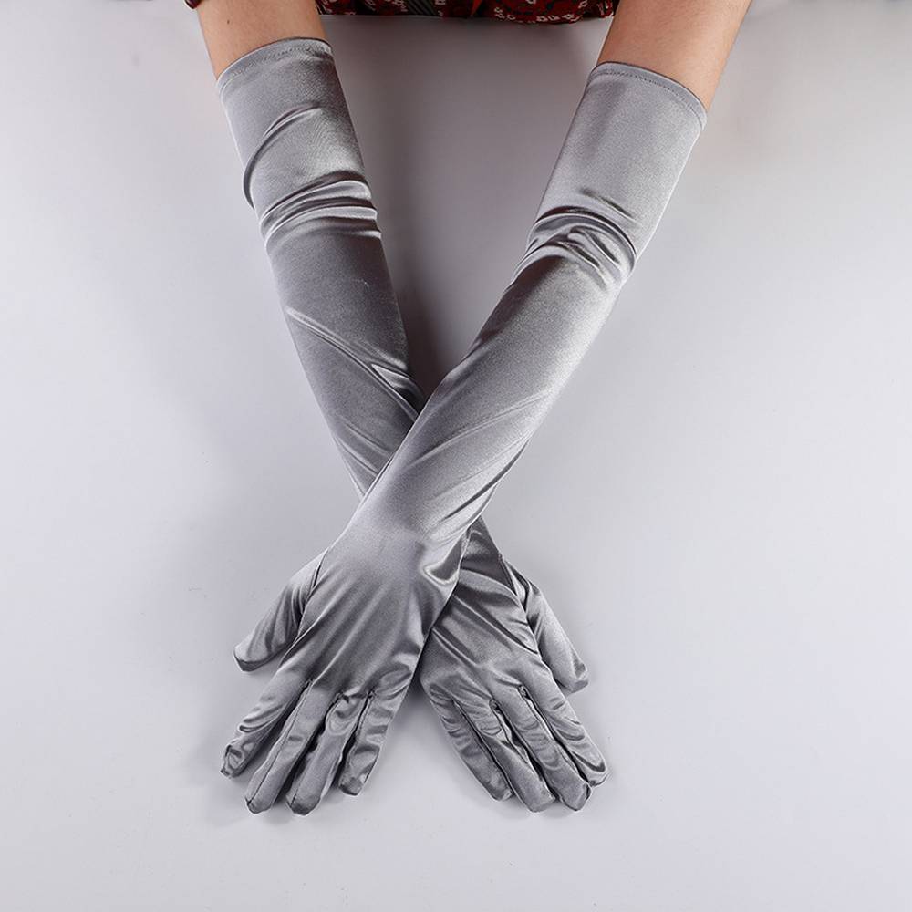 Ladie's Satin Long Gloves