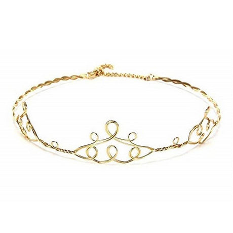 Gold Peak Circlet tiara, Adjustable - Gold