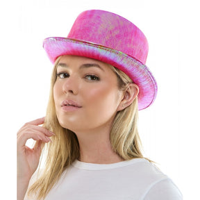 Metallic Hot Pink Top Hat