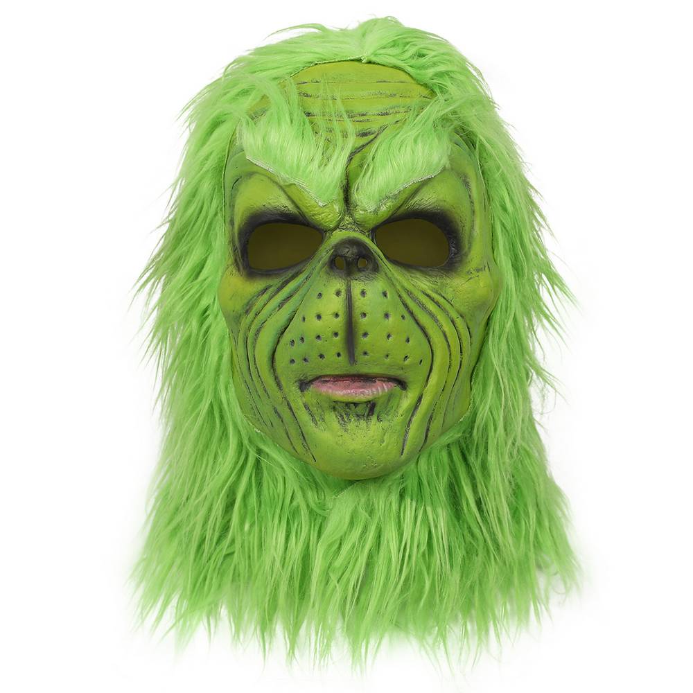 Christmas Green Grouchy Latex Mask