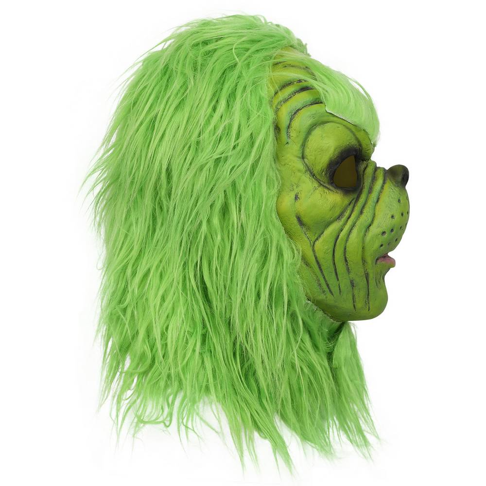 Christmas Green Grouchy Latex Mask