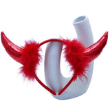 Red Devil headwear with feather