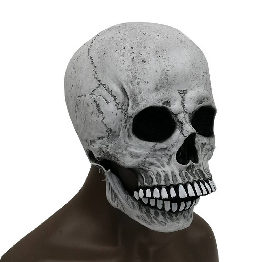 Masque de crâne en latex – Masque de tête de squelette réaliste
