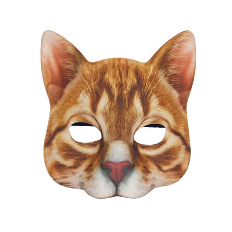 Orange Manx Cat Mask