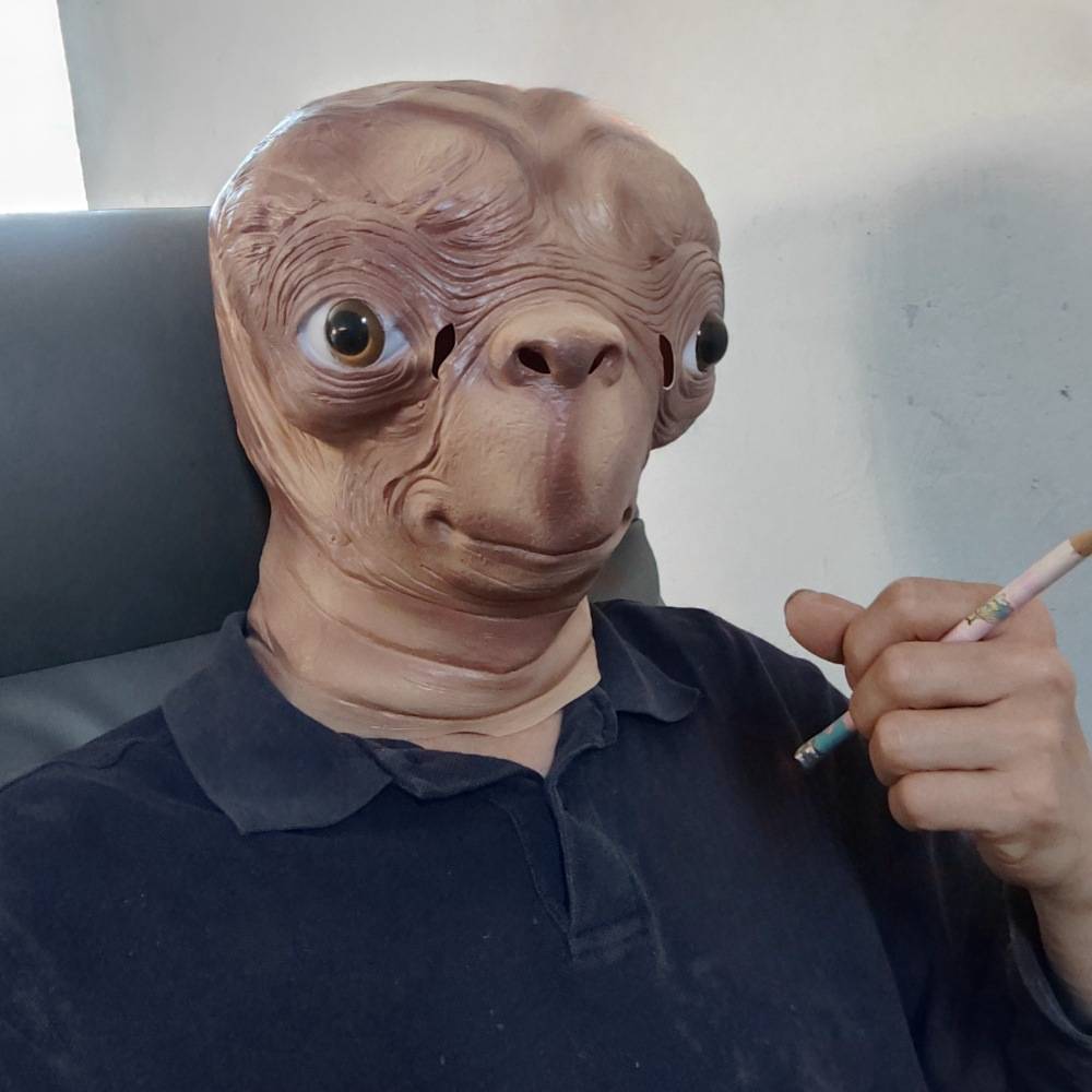 Tan Alien Latex Mask