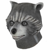 Raccoon latex mask - adult