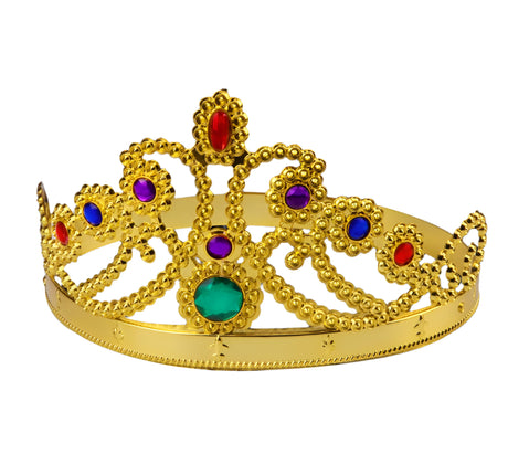 Royalty crown - Gold tiara with colorful gemstones