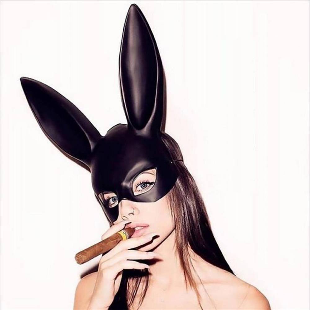 Black Bunny Ears Mask