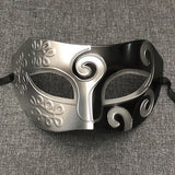 Asymmetrical Venetian Eye Mask - silver
