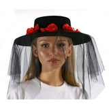 Day of the Dead Hat with flowers and veil