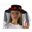 Day of the Dead Hat with flowers and veil
